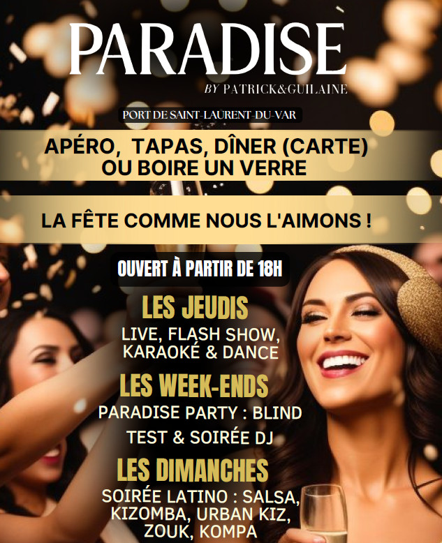 PARADISE nos soirées